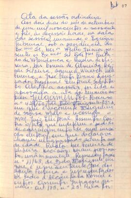 Ata da Sessão Ordinária do Tribunal Regional Eleitoral de Minas Gerais, realizada em 02/09/1963