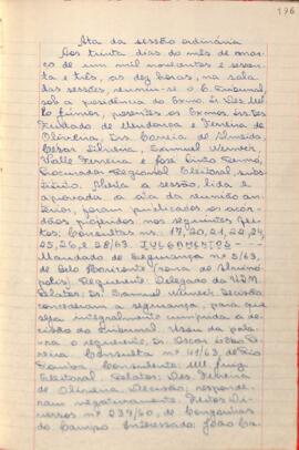 Ata da Sessão Ordinária do Tribunal Regional Eleitoral de Minas Gerais, realizada em 30/03/1963