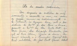 Ata da Sessão ordinária do Tribunal Regional Eleitoral de Minas Gerais, realizada em 16/10/1961