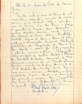 Ata da 2ª Sessão ordinária do Tribunal Regional Eleitoral de Minas Gerais, realizada em 29/05/1961