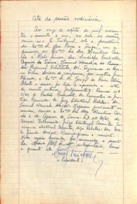 Ata da Sessão ordinária do Tribunal Regional Eleitoral de Minas Gerais, realizada em 11/08/1961