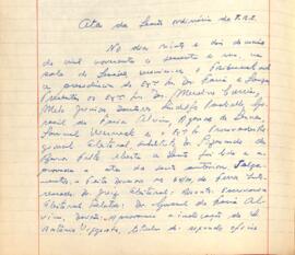 Ata da Sessão ordinária do Tribunal Regional Eleitoral de Minas Gerais, realizada em 22/05/1961