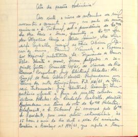 Ata da Sessão ordinária do Tribunal Regional Eleitoral de Minas Gerais, realizada em 25/09/1961