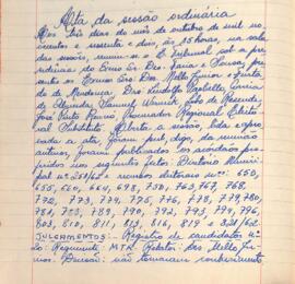 Ata da Sessão Ordinária do Tribunal Regional Eleitoral de Minas Gerais, realizada em 03/10/1962