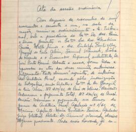 Ata da Sessão Ordinária do Tribunal Regional Eleitoral de Minas Gerais, realizada em 16/11/1961