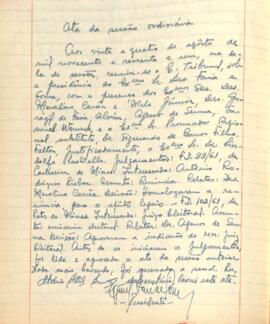 Ata da Sessão ordinária do Tribunal Regional Eleitoral de Minas Gerais, realizada em 24/08/1961