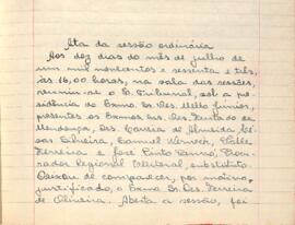 Ata da Sessão Ordinária do Tribunal Regional Eleitoral de Minas Gerais, realizada em 10/07/1963