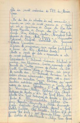 Ata da Sessão Ordinária do Tribunal Regional Eleitoral de Minas Gerais, realizada em 03/09/1960