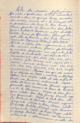Ata da Sessão Ordinária do Tribunal Regional Eleitoral de Minas Gerais, realizada em 24/09/1962