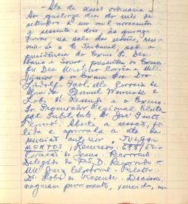 Ata da Sessão Ordinária do Tribunal Regional Eleitoral de Minas Gerais, realizada em 14/09/1962