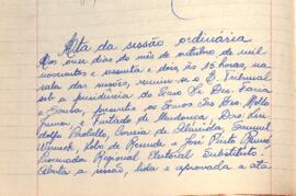 Ata da Sessão Ordinária do Tribunal Regional Eleitoral de Minas Gerais, realizada em 11/10/1962
