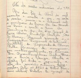 Ata da Sessão ordinária do Tribunal Regional Eleitoral de Minas Gerais, realizada em 03/04/1961