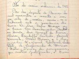 Ata da Sessão ordinária do Tribunal Regional Eleitoral de Minas Gerais, realizada em 17/03/1961