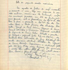 Ata da 2ª Sessão ordinária do Tribunal Regional Eleitoral de Minas Gerais, realizada em 04/07/1961