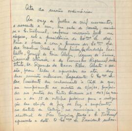 Ata da Sessão ordinária do Tribunal Regional Eleitoral de Minas Gerais, realizada em 11/07/1961