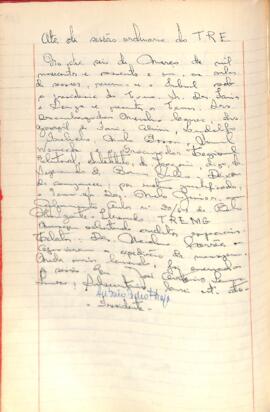 Ata da Sessão ordinária do Tribunal Regional Eleitoral de Minas Gerais, realizada em 06/03/1961