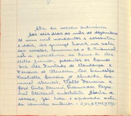 Ata da Sessão Ordinária do Tribunal Regional Eleitoral de Minas Gerais, realizada em 06/12/1962
