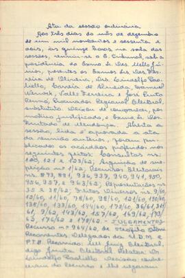 Ata da Sessão Ordinária do Tribunal Regional Eleitoral de Minas Gerais, realizada em 03/12/1962
