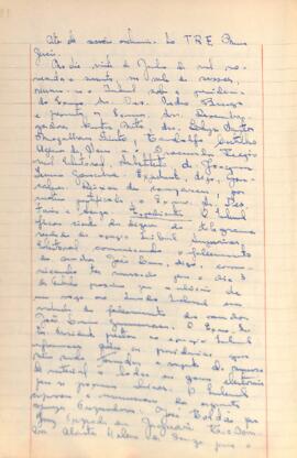 Ata da Sessão ordinária do Tribunal Regional Eleitoral de Minas Gerais, realizada em 20/06/1960