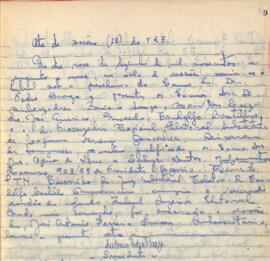 Ata da 1ª Sessão ordinária do Tribunal Regional Eleitoral de Minas Gerais, realizada em 09/12/1959