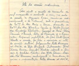 Ata da Sessão Ordinária do Tribunal Regional Eleitoral de Minas Gerais, realizada em 24/11/1961