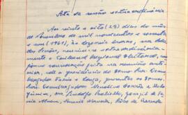 Ata da Sessão Extraordinária do Tribunal Regional Eleitoral de Minas Gerais, realizada em 28/11/1961
