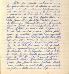 Ata da Sessão Extraordinária do Tribunal Regional Eleitoral de Minas Gerais, realizada em 15/09/1962