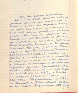 Ata da Sessão Ordinária do Tribunal Regional Eleitoral de Minas Gerais, realizada em 23/01/1963