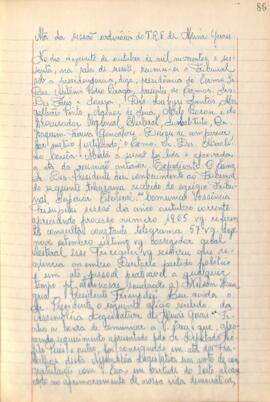 Ata da Sessão ordinária do Tribunal Regional Eleitoral de Minas Gerais, realizada em 17/10/1960