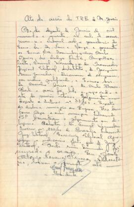 Ata da Sessão ordinária do Tribunal Regional Eleitoral de Minas Gerais, realizada em 18/01/1961