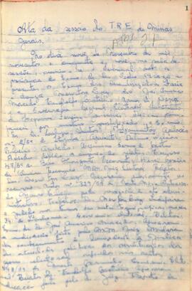 Ata da Sessão Ordinária do Tribunal Regional Eleitoral de Minas Gerais, realizada em 09/11/1959