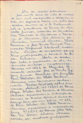 Ata da Sessão Ordinária do Tribunal Regional Eleitoral de Minas Gerais, realizada em 20/03/1963