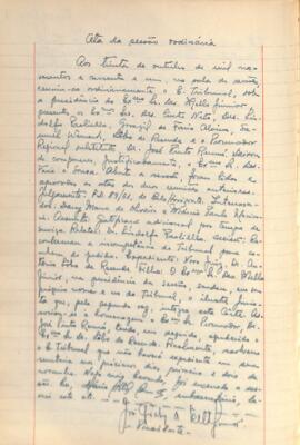Ata da Sessão Ordinária do Tribunal Regional Eleitoral de Minas Gerais, realizada em 30/10/1961