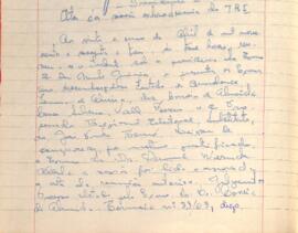 Ata da Sessão Extraordinária do Tribunal Regional Eleitoral de Minas Gerais, realizada em 25/04/1963