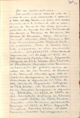 Ata da Sessão Ordinária do Tribunal Regional Eleitoral de Minas Gerais, realizada em 25/05/1963