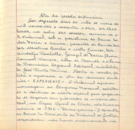 Ata da Sessão Ordinária do Tribunal Regional Eleitoral de Minas Gerais, realizada em 17/05/1962