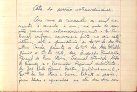 Ata da Sessão Extraordinária do Tribunal Regional Eleitoral de Minas Gerais, realizada em 09/11/1961