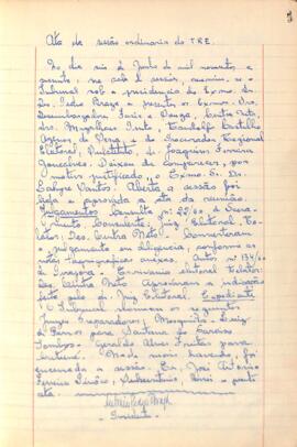 Ata da Sessão ordinária do Tribunal Regional Eleitoral de Minas Gerais, realizada em 06/06/1960