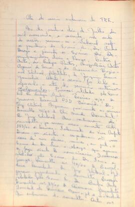 Ata da Sessão ordinária do Tribunal Regional Eleitoral de Minas Gerais, realizada em 22/07/1960