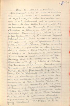 Ata da Sessão Ordinária do Tribunal Regional Eleitoral de Minas Gerais, realizada em 16/10/1963
