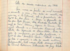 Ata da Sessão ordinária do Tribunal Regional Eleitoral de Minas Gerais, realizada em 09/06/1961