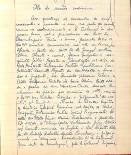 Ata da Sessão Ordinária do Tribunal Regional Eleitoral de Minas Gerais, realizada em 14/11/1961