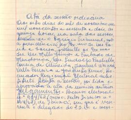 Ata da Sessão Ordinária do Tribunal Regional Eleitoral de Minas Gerais, realizada em 08/11/1962