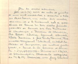 Ata da Sessão Ordinária do Tribunal Regional Eleitoral de Minas Gerais, realizada em 06/06/1963