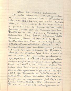 Ata da Sessão Ordinária do Tribunal Regional Eleitoral de Minas Gerais, realizada em 08/06/1963