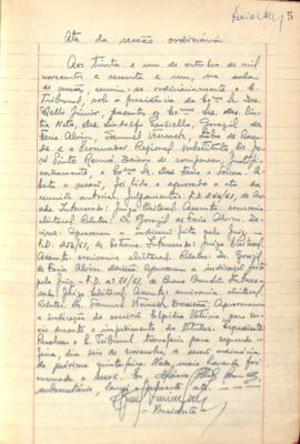 Ata da Sessão Ordinária do Tribunal Regional Eleitoral de Minas Gerais, realizada em 31/10/1961