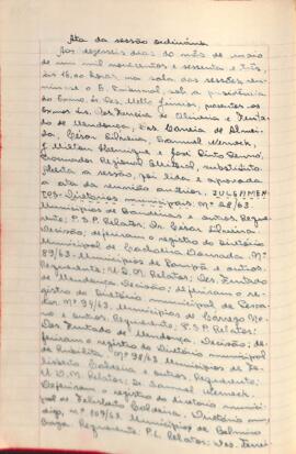 Ata da Sessão Ordinária do Tribunal Regional Eleitoral de Minas Gerais, realizada em 16/05/1963