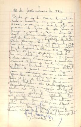 Ata da Sessão ordinária do Tribunal Regional Eleitoral de Minas Gerais, realizada em 01/03/1961