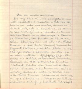 Ata da Sessão Ordinária do Tribunal Regional Eleitoral de Minas Gerais, realizada em 10/08/1963