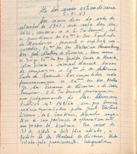 Ata da Sessão Extraordinária do Tribunal Regional Eleitoral de Minas Gerais, realizada em 05/09/1963